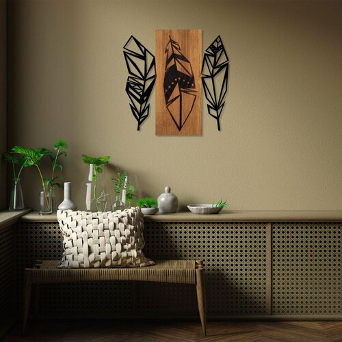Wallity Zidna dekoracija Leaves 2, 58 x 59 cm, Smeđa Cene