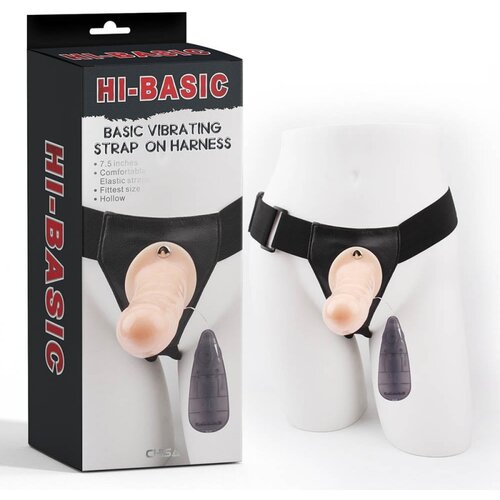Chisa vibrating strap-on harness-flesh CN134030307 Cene