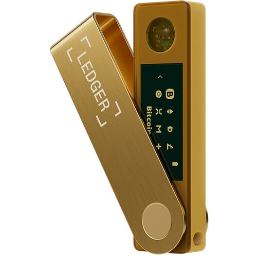 Ledger Nano X, denarnica za Bitcoin in druge kriptovalute, Zlata, (21569686) Cene