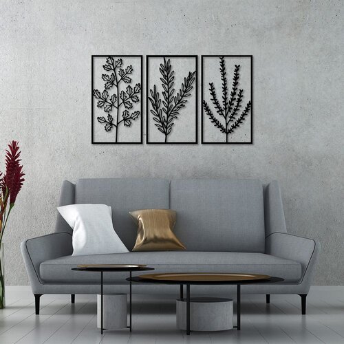 Wallity Zidna dekoracija Flowers-315, Crna Slike