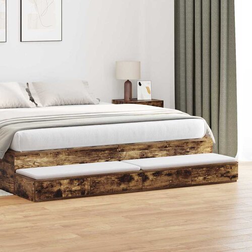  Ladice za krevet s ladicama Dimljeni hrast 180 x 36,5 x 16,5 cm Cijene