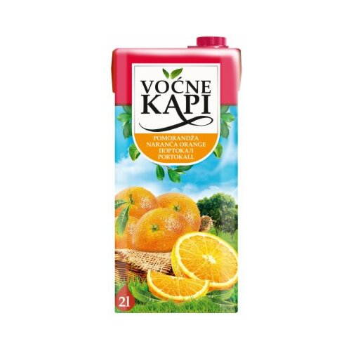 Voćne Kapi pomorandža sok 2L tetra brik Slike