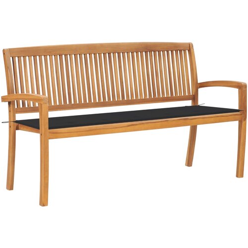 vidaXL Vrtna klop z blazino 159 cm trdna tikovina Cene
