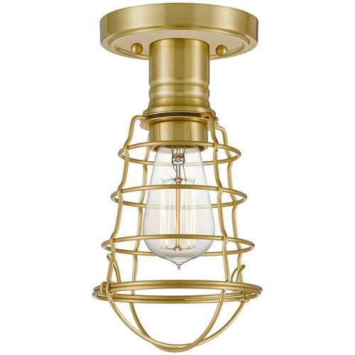 Elstead Lighting Elstead Quoizel Mixon Stropna svetilka iz brušenega medenine, pol vgradna, (22098174) Cene