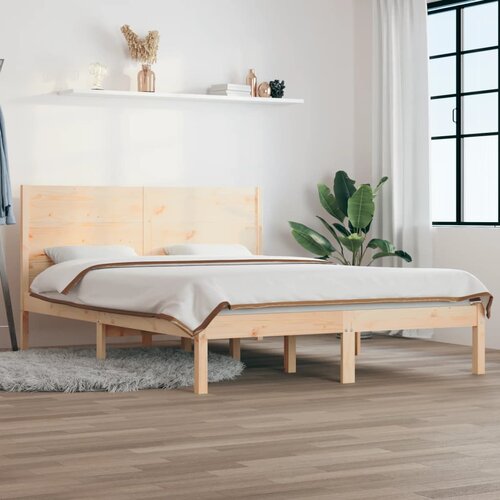  The Living Store Posteljni okvir iz trdne borovine 160x200 cm - Posteljni Okvir, (21502825) Slike