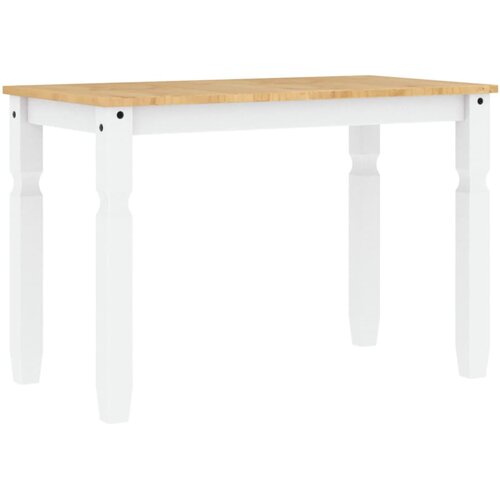  Blagovaonski stol Corona bijeli 112x60x75cm od masivne borovine Slike