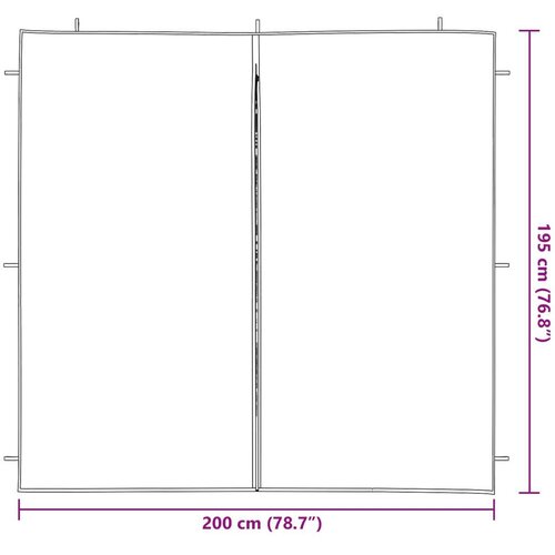  Zid &amp;scaron;atora za zabavu 2 pcs Zelena 200 x 195 cm PE i čelik Slike