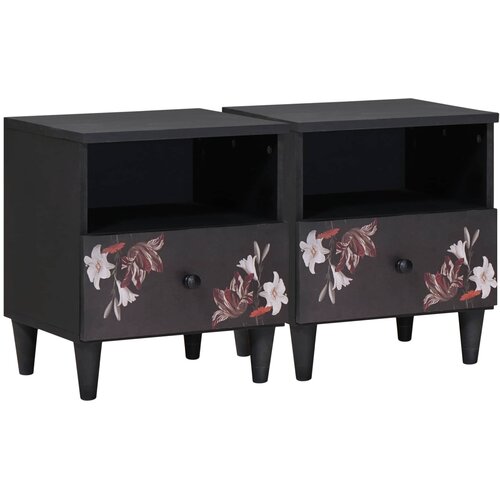  Noćni ormarić 2 pcs Smeđa 40 x 33 x 46 cm Čvrsto drvo manga Cene