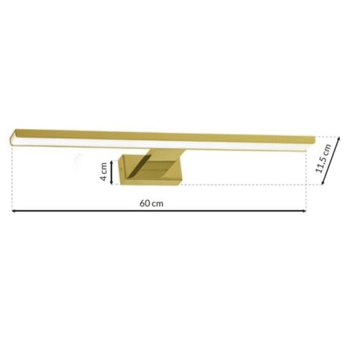  LED kupatilsko osvetljenje za ogledalo SHINE LED/13,8W/230V 60 cm IP44 zlatno Slike
