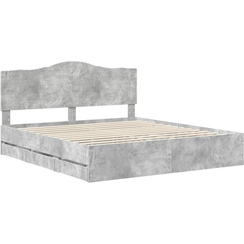  Krevetna konstrukcija s ladicama Betonska siva 180 x 200 cm Slike