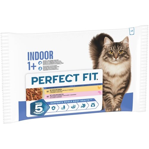 PerfectFIT Indoor 1+ - Piletina i losos (4 x 85 g) Slike