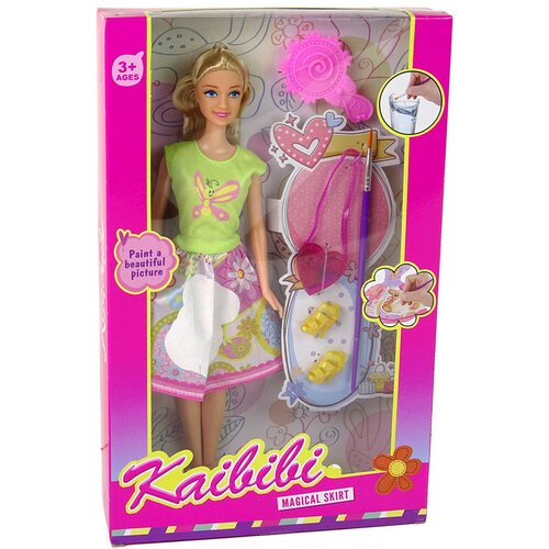 Lutka za igru u haljini za bojanje Painting Dress - 29 cm -zelena Slike