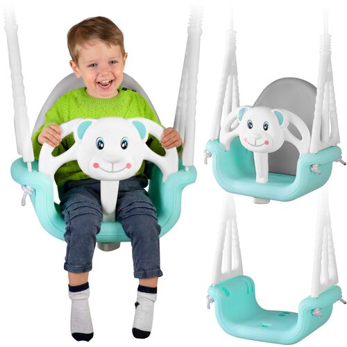 Ricokids 3-in-1 Turquoise Teddy Bear Bucket Swing for Kids, (21740657) Cene