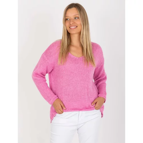 Fashionhunters Oversized pink sweater with wool from Stella OCH BELLA
