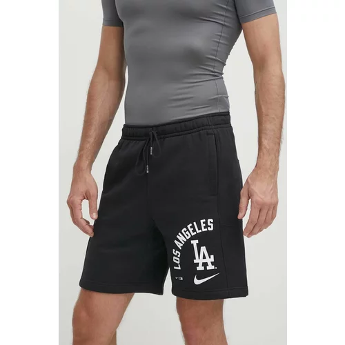 Nike Kratke hlače Los Angeles Dodgers moške, črna barva