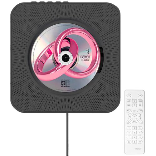 AVIZAR Stenski CD predvajalnik Cancale z daljinskim upravljalnikom Bluetooth 5.0 FM radio, Črna, (5000250521) Cene