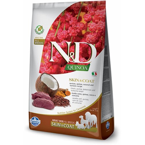Farmina n&amp;amp;d quinoa skin&amp;amp;coat venison&amp;amp;coconut medium&amp;amp;maxi 7kg Slike