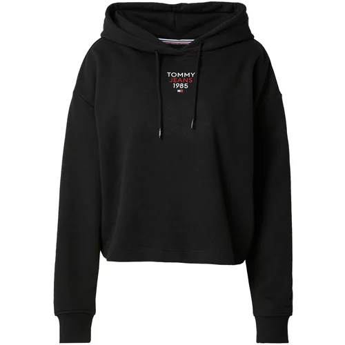 Tommy Jeans Sweater majica 'ESSENTIAL' crvena / crna / bijela