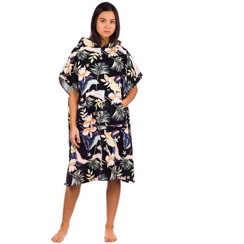 Roxy Stay Magical Printed Surf poncho anthracite praslin s Cene