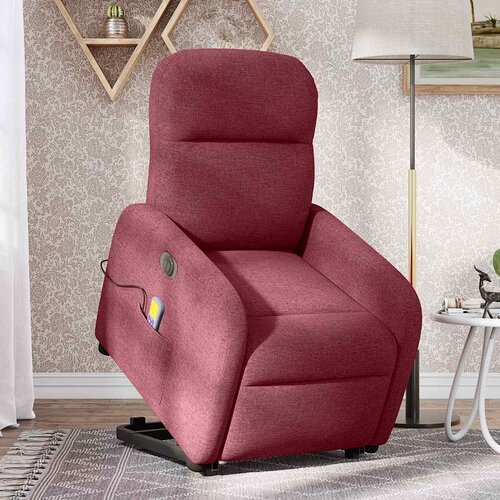 Maison Chic Električni masažni naslanjač - Relax naslanjač s funkcijo vstajanja vinsko rdeč, (22061286) Cene