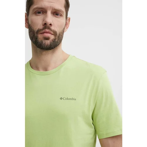 Columbia Bombažna kratka majica North Cascades zelena barva