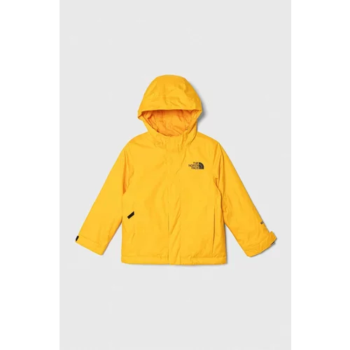 The North Face Otroška jakna SNOWQUEST JACKET rumena barva