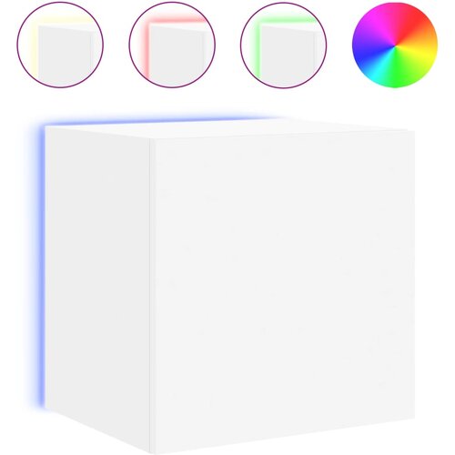 Maison Chic Stenska TV omarica - TV stojalo - Televizijska omarica z LED lučkami bela 40,5x35x40 cm, (21702281) Cene