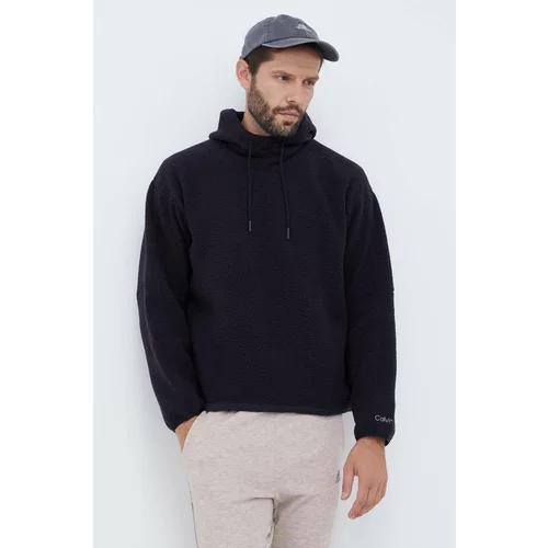 Calvin Klein Športni pulover črna barva, s kapuco