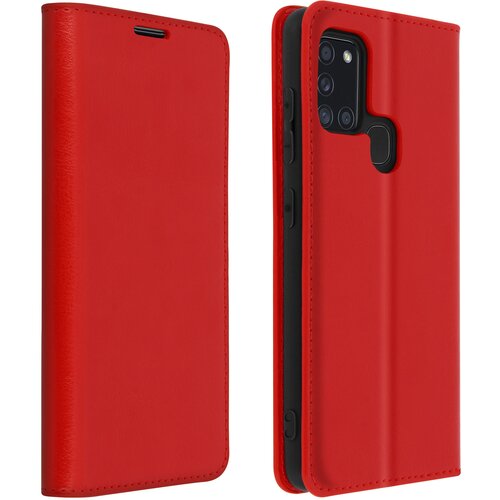AVIZAR usnjena torbica, držalo za kartico in videoposnetek za samsung galaxy A21s - rdeca, (20626490) Cene