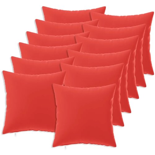  Presvlaka za jastuk 12 pcs HEERLEN Crvena 50 x 50 cm Poliester - Crvena 50 x 50 cm 12 Cijene