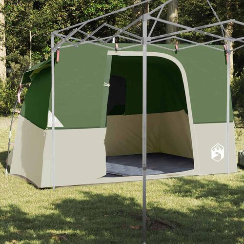 vidaXL Šator s krovom Ostalo Zelena i crna 280 x 220 x 176 cm Cijene