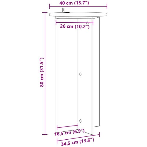  Stalak za biljke 2 pcs Crna 40 x 40 x 80 cm Konstruirano drvo Slike