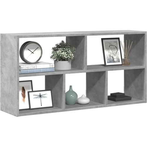 vidaXL Stenska polica betonsko siva 100x25x50 cm inženirski les Cene
