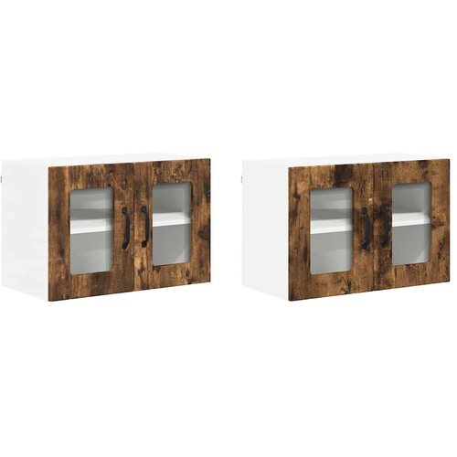  Zidni kuhinjski ormarić 2 pcs Dimljeni hrast 60 x 31 x 40 cm Slike