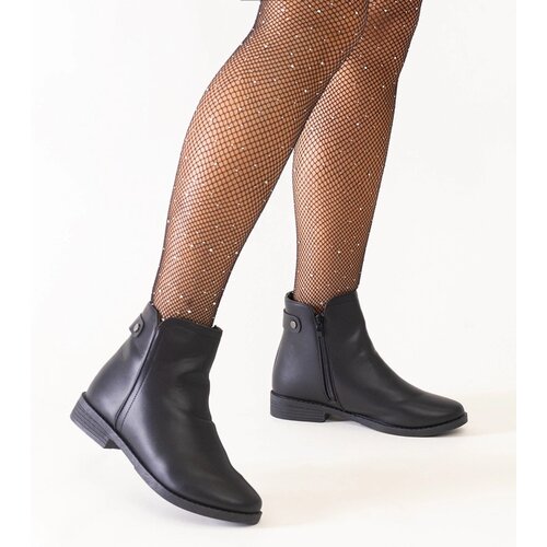 Gemre Pereia black classic ankle boots made of eco-leather Cene
