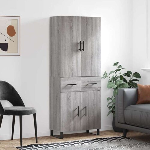  Visoka komoda siva sonome 69 5x34x180 cm od konstruiranog drva Cene