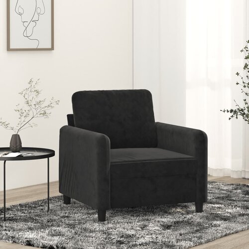vidaXL Fotelja crna 60 cm baršunasta Cijene