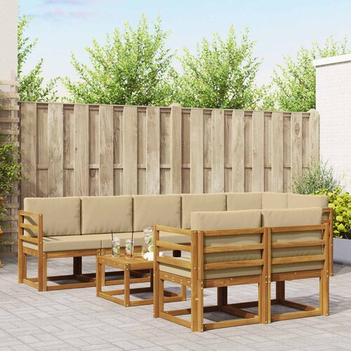  Set vanjskih sofa 9 kom. Prirodna i bež Cene