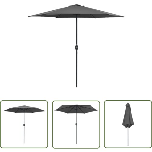  The Living Store Zunanji senčnik z aluminijastim drogom 270x246 cm antraciten - Senčnik, (21743602) Cene