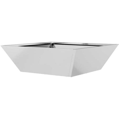  Vrtna saksija Srebrno 50 x 50 x 15 cm Cinkani čelik Slike