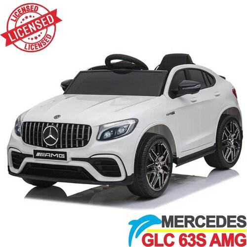 Mercedes GLC 63S AMG Coupe - Licencirani auto na akumulator - Meke gume + kožno sedi&scaron;te - Beli Cene