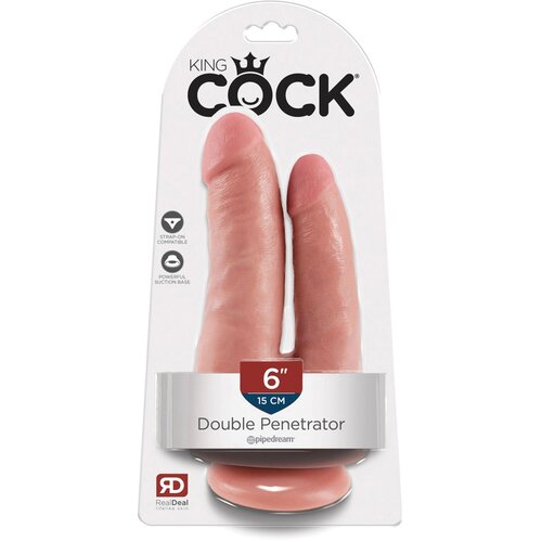 Pipedream King Cock 6&amp;quot; Dupli Penetrator Dildo Slike