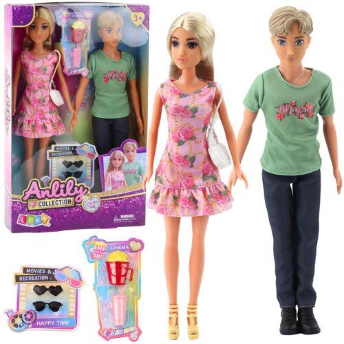Anlily Doll Set Girl with Boy Accessories Glasses Handbag Cijene