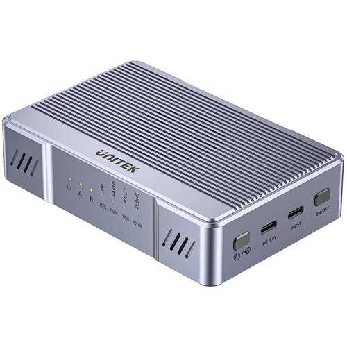 Unitek Obudowa RAID 2xM.2 NVMe /SATA 20Gbps z klonowaniem offline SSD enclosure Grey M.2 Cene