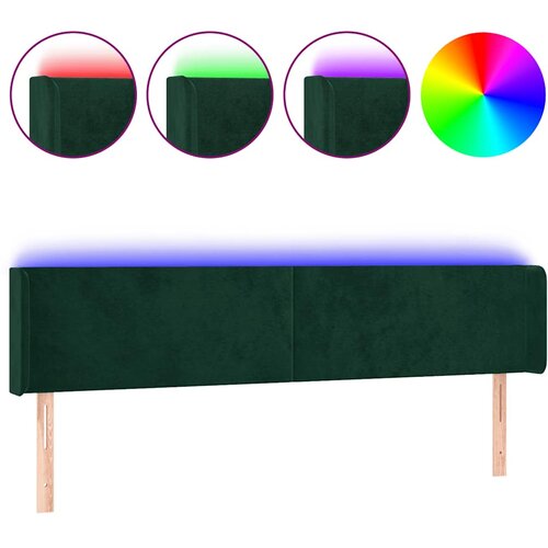  LED uzglavlje tamnozeleno 203x16x78/88 cm bar&amp;scaron;unasto Slike
