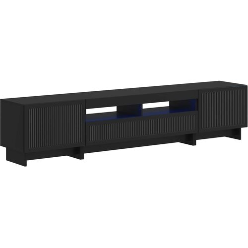  5-dijelni LED TV ormarić Crna Konstruirano drvo Cene
