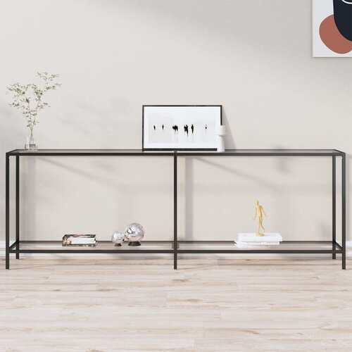 The Living Store Konzolna mizica prozorna 220x35x75,5 cm kaljeno steklo - Konzolna Mizica, (21662336) Slike