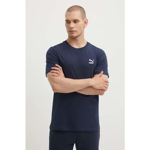 Puma Pamučna majica za muškarce, boja: tamno plava, s aplikacijom