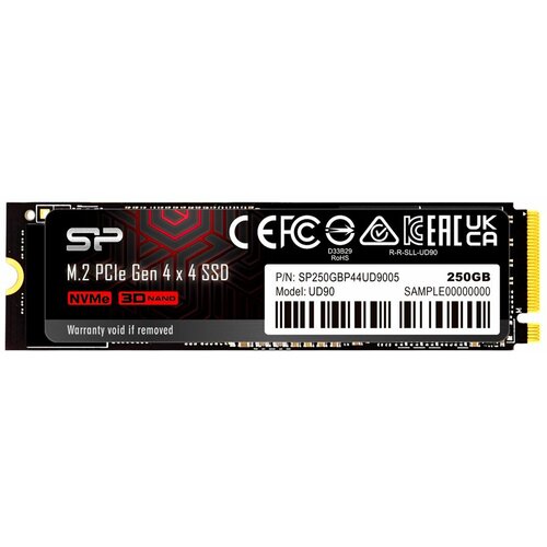 Silicon Power UD90 M.2 nvme 250GB gen 4x4 SP250GBP44UD9005 ssd hard disk Slike