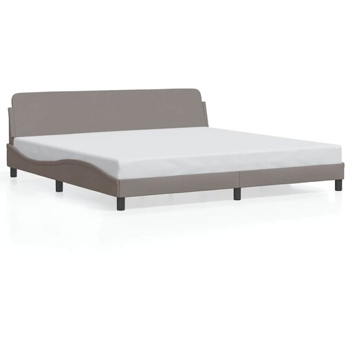  Okvir za krevet Dover smeđesivi 200x200 cm od tkanine Slike